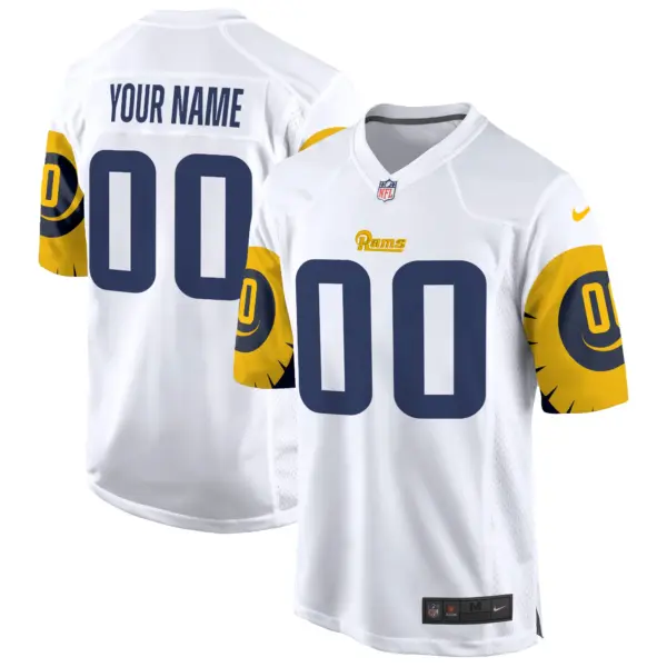 Men’s Los Angeles Rams Special Game Custom Jersey White