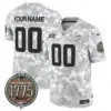 Men’s Minnesota Vikings 2024 Salute To Service Establishment Year Patch Vapor Limited Custom Jersey Navy