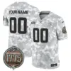 Men’s Minnesota Vikings 2024 Salute To Service Establishment Year Patch Vapor Limited Custom Jersey Marines