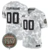 Men’s Minnesota Vikings 2024 Salute To Service Establishment Year Patch Vapor Limited Custom Jersey Air Force