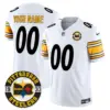 Men’s Pittsburgh Steelers 2024 Vapor Limited Custom Jersey Est 1933 Patch White