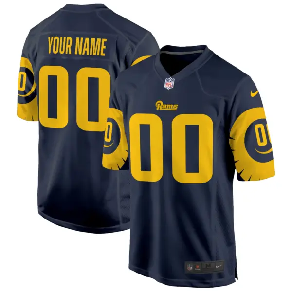 Men’s Los Angeles Rams Special Game Custom Jersey Navy