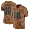 Men’s Philadelphia Eagles 2024 Salute To Service Vapor Limited Custom Jersey Brown Camo