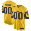 Men’s Los Angeles Rams Special Game Custom Jersey Gold