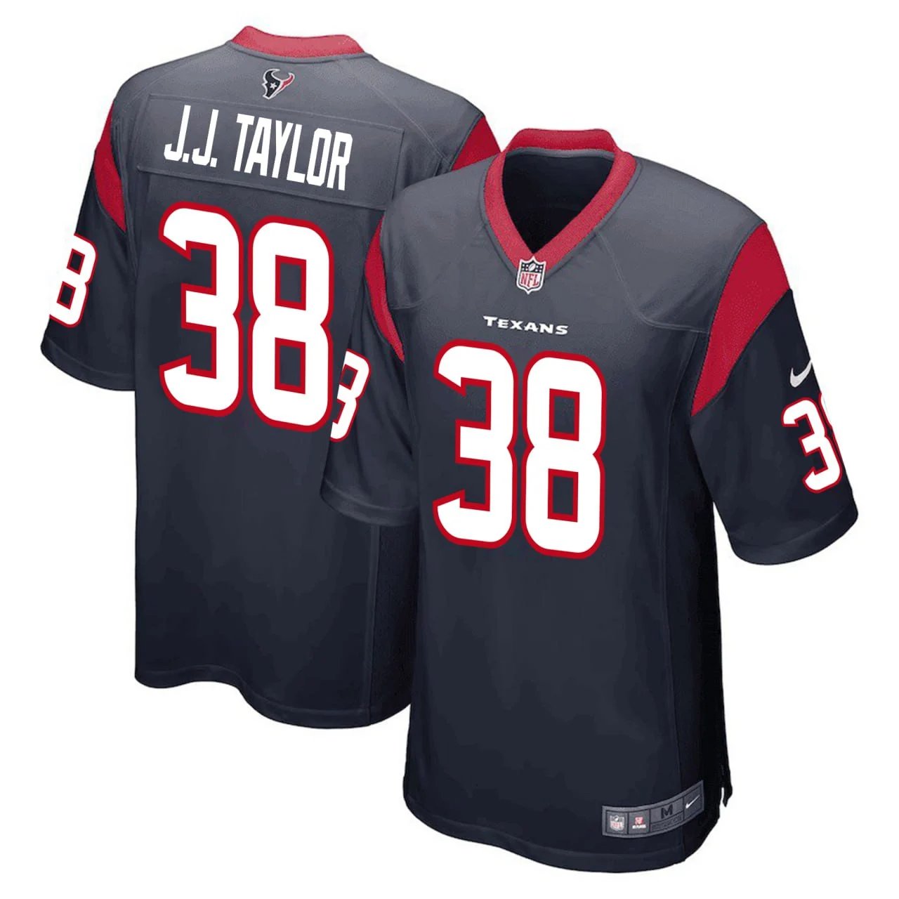 Men’s JJ Taylor Houston Texans Draft First Round Pick Game Jersey All Stitched Navy