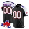Men’s Buffalo Bills Throwback 2024 Vapor Limited Custom Jersey Black Alternate