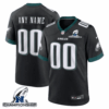 Philadelphia Eagles NFC Championship Patch Alternate Game Men Custom Jersey – Black