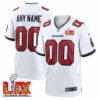 Tampa Bay Buccaneers Super Bowl LIX Patch Game Men Custom Jersey – White