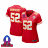 Creed Humphrey 52 Kansas City Chiefs 2025 Pro Bowl Patch Women Game Jersey – Red