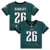 Saquon Barkley 26 Philadelphia Eagles Game YOUTH Jersey – Midnight Green