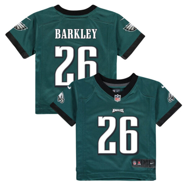 Saquon Barkley 26 Philadelphia Eagles Game YOUTH Jersey – Midnight Green