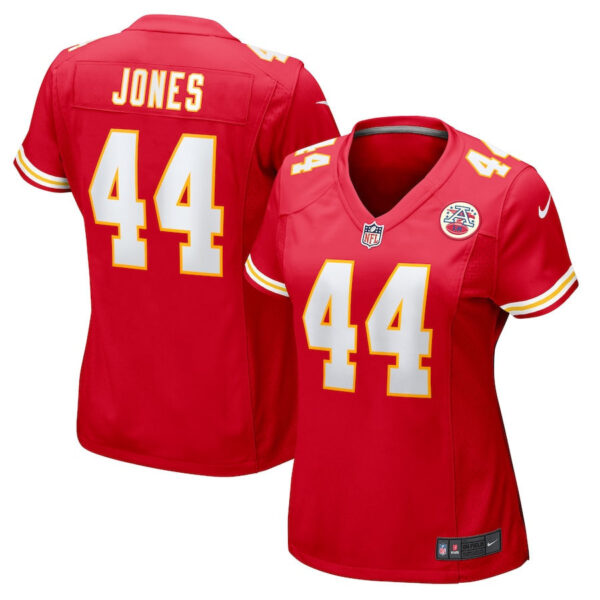 Cam Jones 44 Kansas City Chiefs Women’s Game Jersey – Red