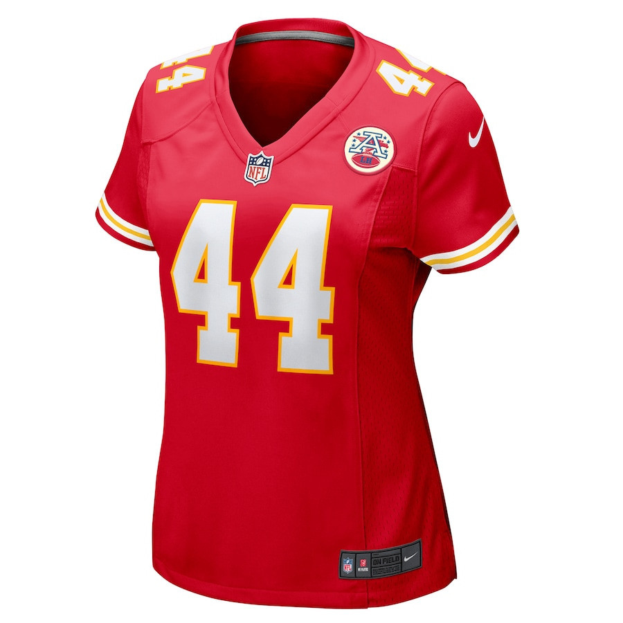 Cam Jones 44 Kansas City Chiefs Women’s Game Jersey – Red - Image 2