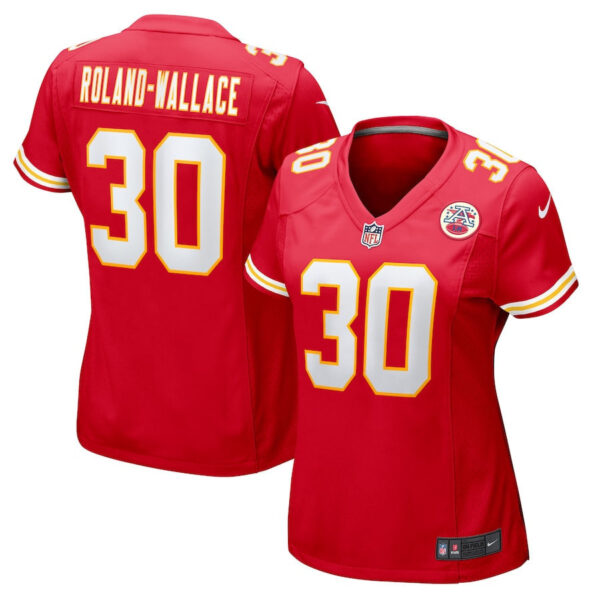 Chris Roland-Wallace 30 Kansas City Chiefs Women’s Game Jersey – Red