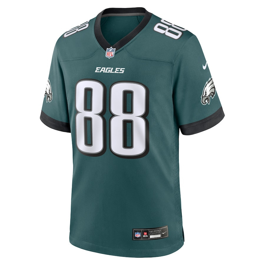 Dallas Goedert 88 Philadelphia Eagles Team Game Men Jersey – Midnight Green - Image 2