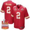 Joshua Williams 2 Kansas City Chiefs Super Bowl LIX Champions Patch Game Men Jersey – Red
