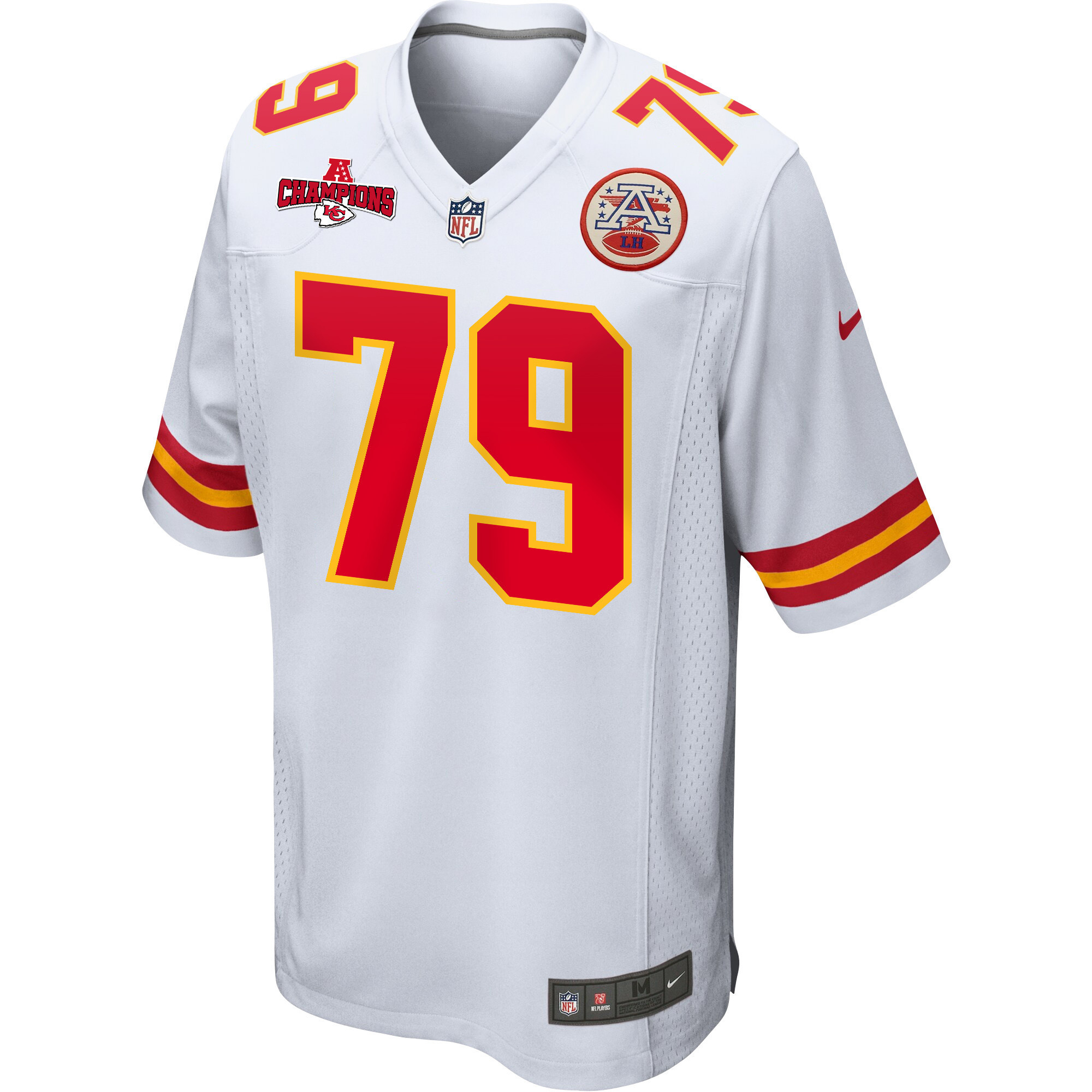 Donovan Smith 79 Kansas City Chiefs AFC Champions Patch Game Men Jersey – White - Image 2