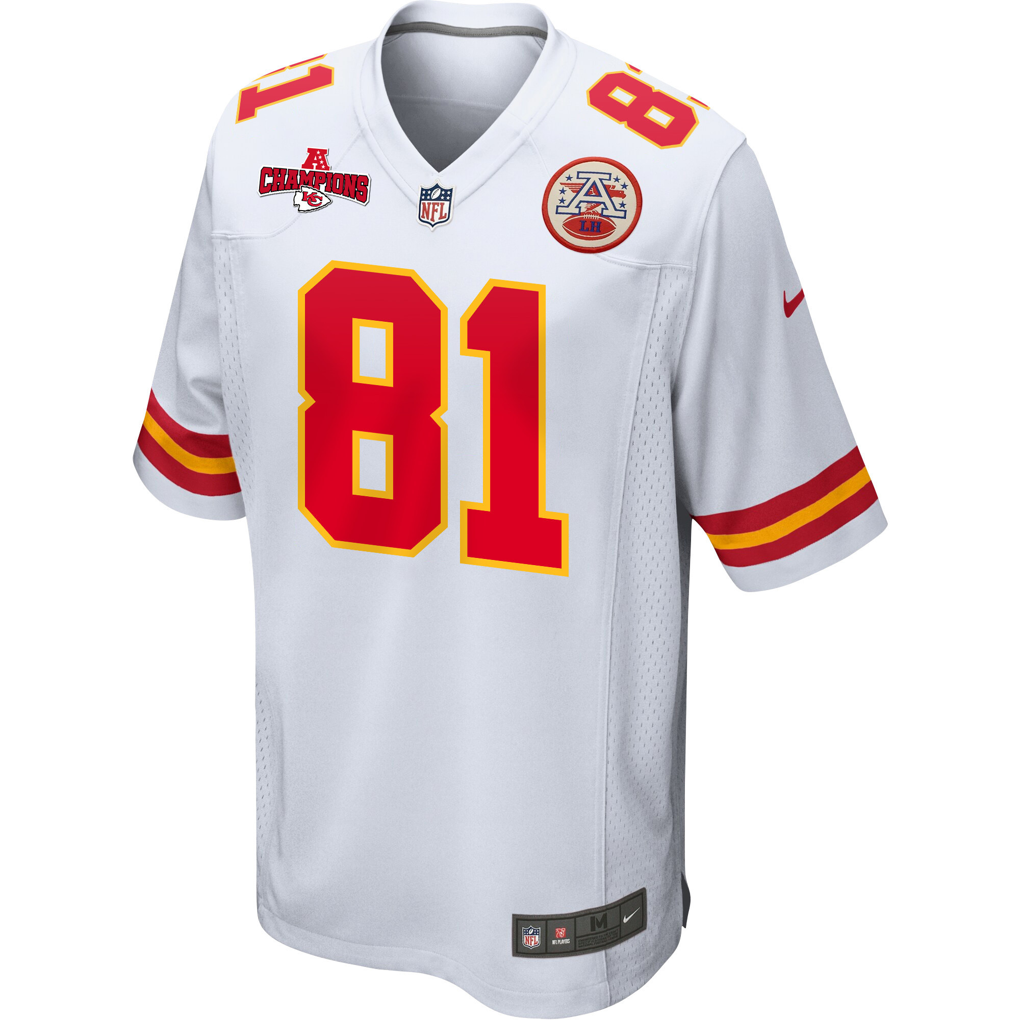 Blake Bell 81 Kansas City Chiefs AFC Champions Patch Game Men Jersey – White - Image 2