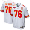 Prince Tega Wanogho 76 Kansas City Chiefs AFC Champions Patch Game Men Jersey – White