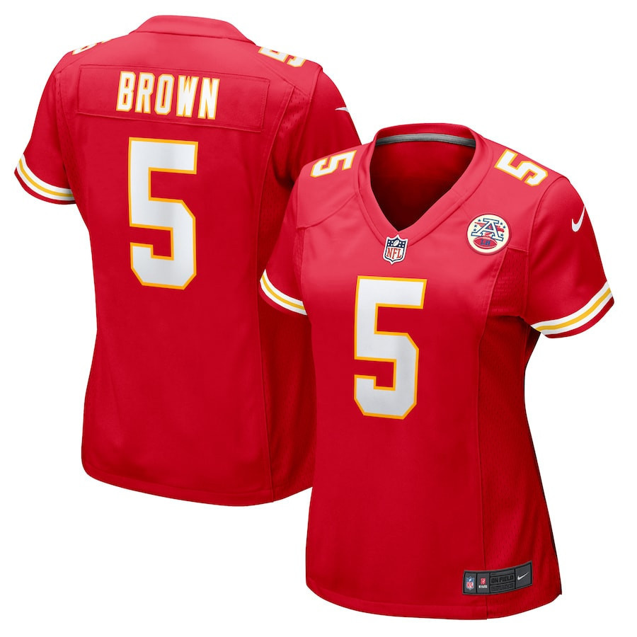 Marquise Brown 5 Kansas City Chiefs Women’s Game Jersey – Red