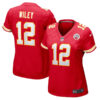 Jared Wiley 12 Kansas City Chiefs Women’s Game Jersey – Red