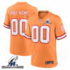 Tampa Bay Buccaneers NFC Championship Patch Alternate Throwback Game Men Custom Jersey – Orange