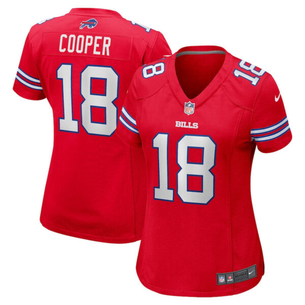 Amari Cooper 18 Buffalo Bills Women’s 2nd Alternate Game Jersey – Red