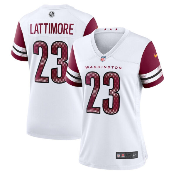 Marshon Lattimore 23 Washington Commanders Women’s Game Jersey – White