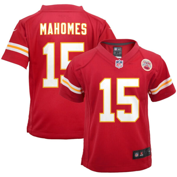 Patrick Mahomes 15 Kansas City Chiefs Youth Game Jersey – Red