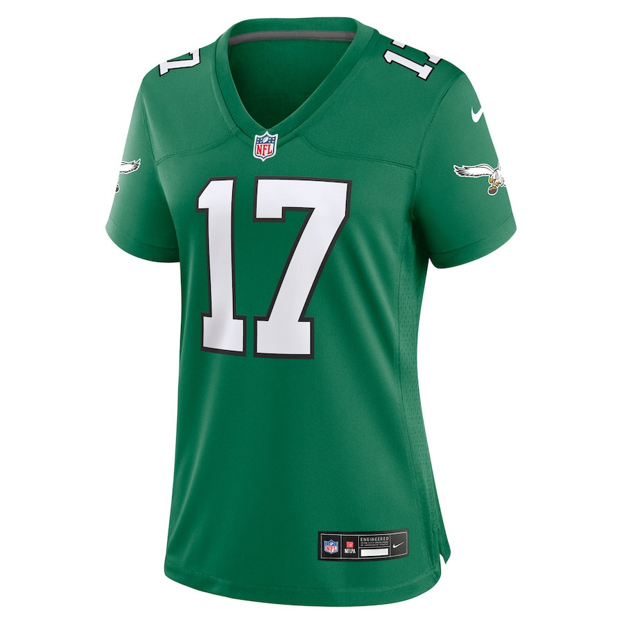 Nakobe Dean 17 Philadelphia Eagles Women’s Alternate Game Jersey – Kelly Green - Image 2