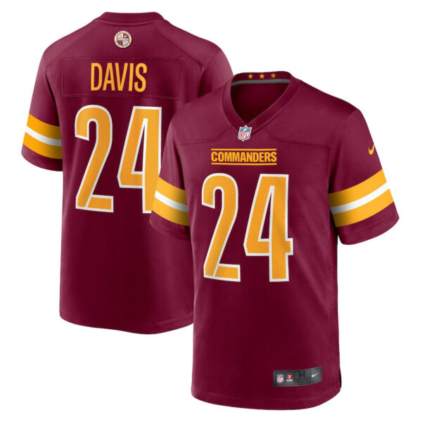 Michael Davis 24 Washington Commanders Game Men Jersey – Burgundy