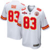 Noah Gray 83 Kansas City Chiefs AFC Champions Patch Game Men Jersey – White