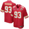 Matt Dickerson 93 Kansas City Chiefs AFC Champions Patch Game Men Jersey – Red
