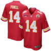 Cornell Powell 14 Kansas City Chiefs AFC Champions Patch Game Men Jersey – Red