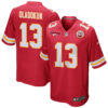 Chris Oladokun 13 Kansas City Chiefs AFC Champions Patch Game Men Jersey – Red
