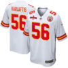 George Karlaftis 56 Kansas City Chiefs AFC Champions Patch Game Men Jersey – White