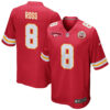 Justyn Ross 8 Kansas City Chiefs AFC Champions Patch Game Men Jersey – Red