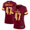 Zane Gonzalez 47 Washington Commanders Women’s Game Jersey – Burgundy