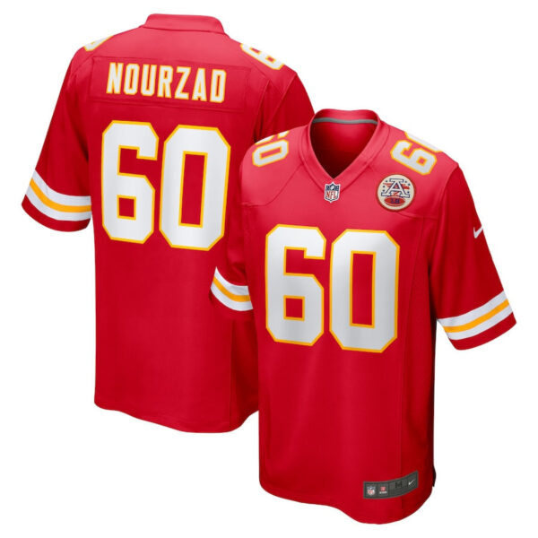 Hunter Nourzad 60 Kansas City Chiefs Game Men Jersey – Red