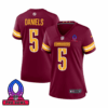 Jayden Daniels 5 Washington Commanders 2025 Pro Bowl Patch Women Game Jersey – Burgundy
