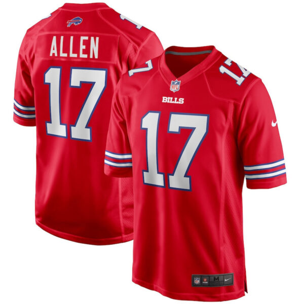 Josh Allen 17 Buffalo Bills Alternate Game Player Men Jersey – Red