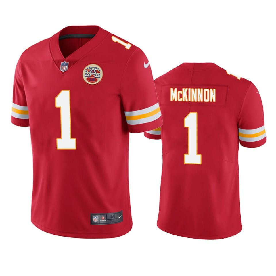 Men Jersey Jerick McKinnon 1 Kansas City Chiefs Red Vapor Limited Jersey Jersey - Image 2