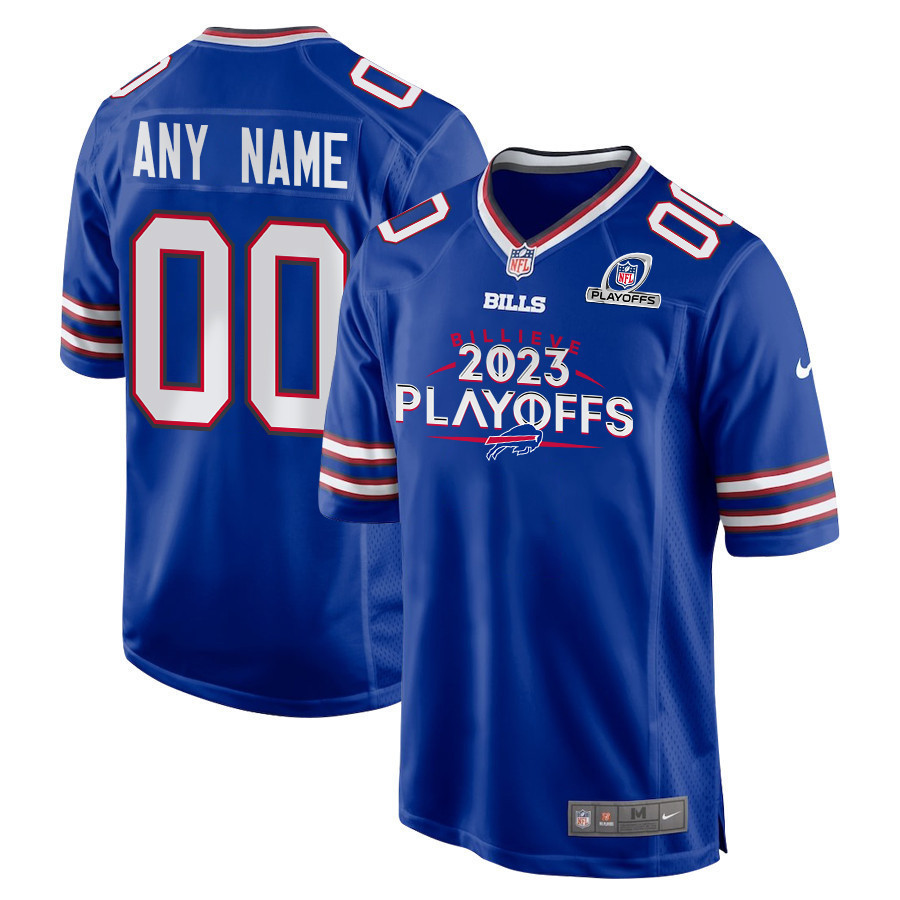 Buffalo Bills Billieve 2023 Playoffs Game Men Custom Jersey – Royal
