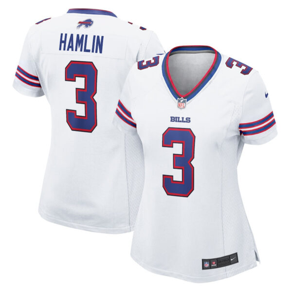 Damar Hamlin 3 Buffalo Bills Women’s Game Jersey – White