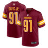 Carl Davis Jr. 91 Washington Commanders Team Game Men Jersey – Burgundy