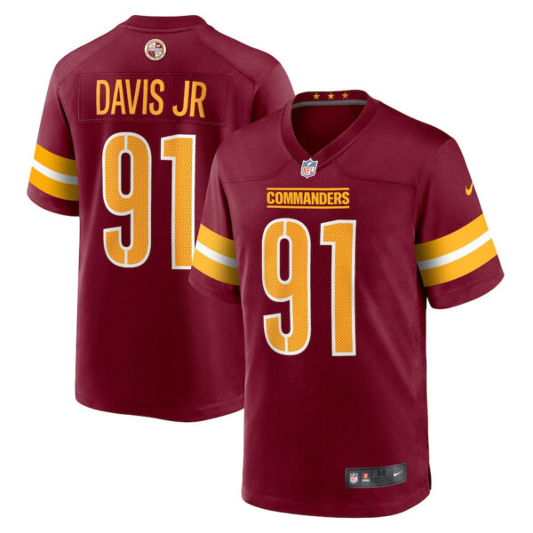 Carl Davis Jr. 91 Washington Commanders Team Game Men Jersey – Burgundy