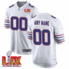 Buffalo Bills Super Bowl LIX Patch Game Men Custom Jersey – White