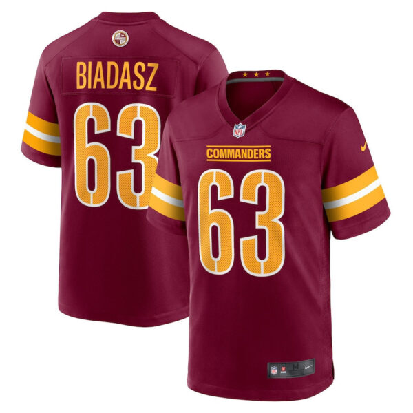 Tyler Biadasz 63 Washington Commanders Game Men Jersey – Burgundy