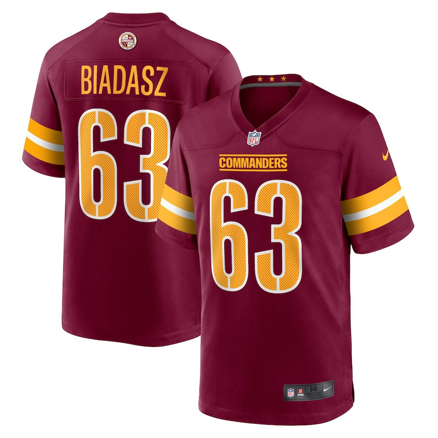 Tyler Biadasz 63 Washington Commanders Game Men Jersey – Burgundy