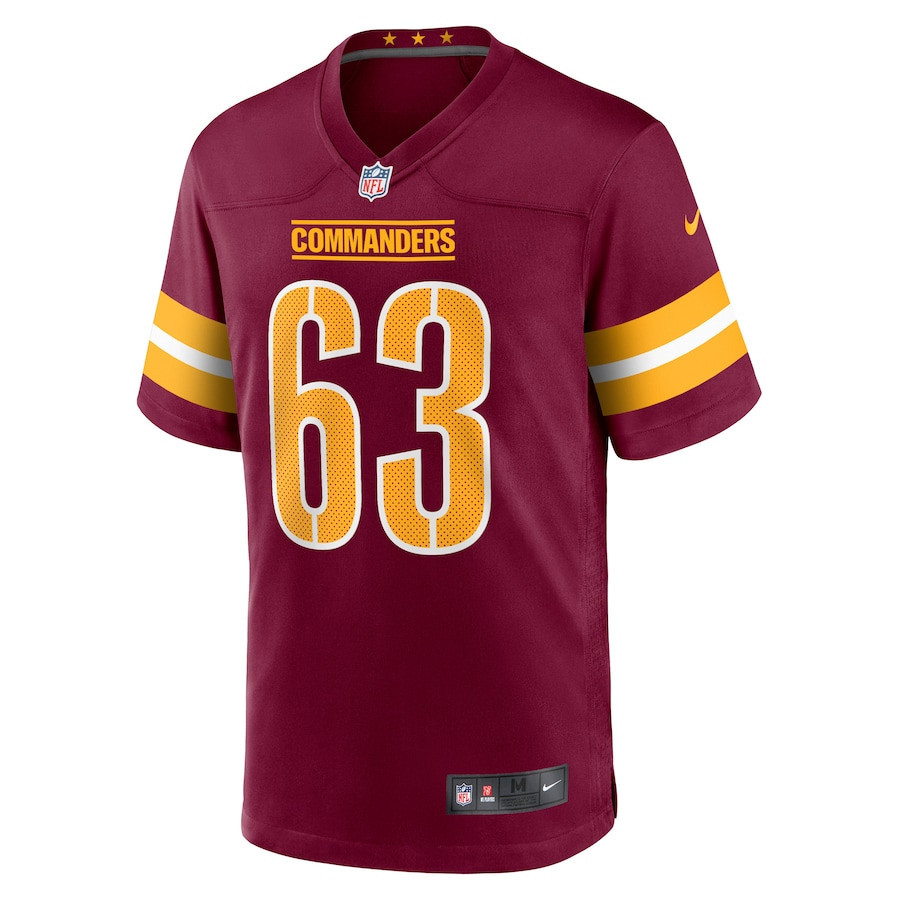 Tyler Biadasz 63 Washington Commanders Game Men Jersey – Burgundy - Image 2